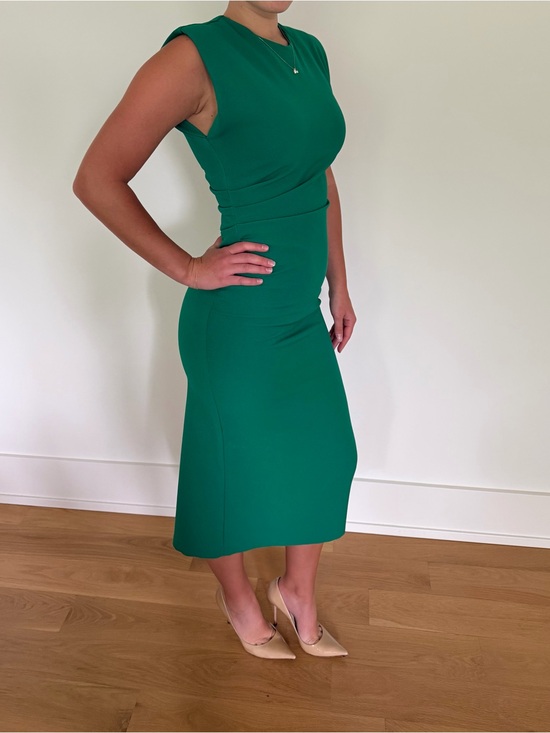 Zara Dresses & Skirts - Zara Green Midi Sheath Dress